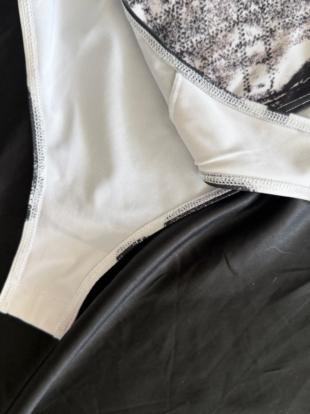 Jean Paul Gaultier White Bodysuit with Black Graphic Print - Picture 6 of 10